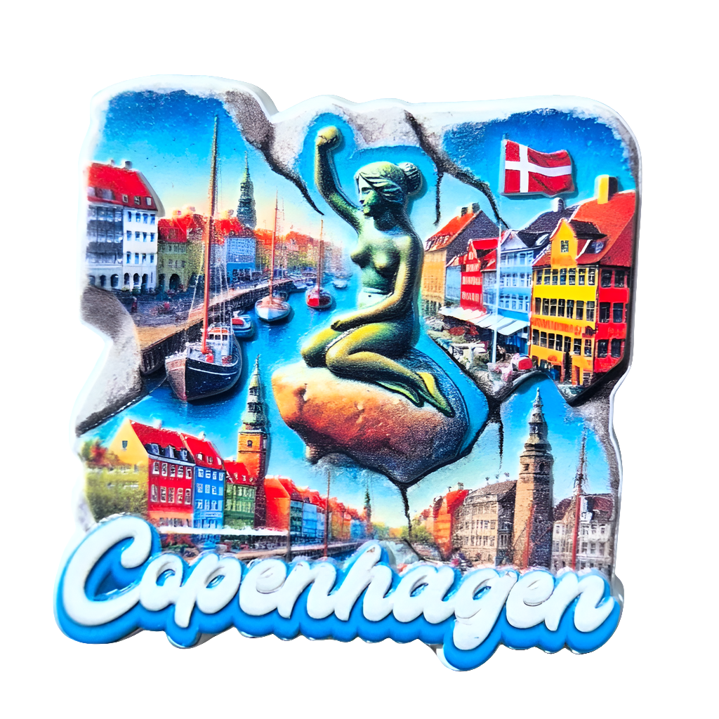 Copenhagen Fridge Magnet - Scenic Denmark Souvenir