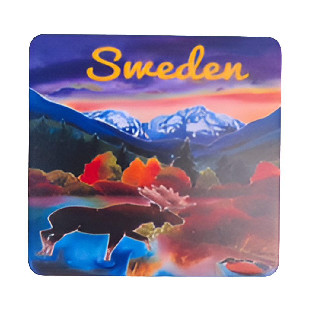 SWEDEN MOOSE FRIDGE MAGNET