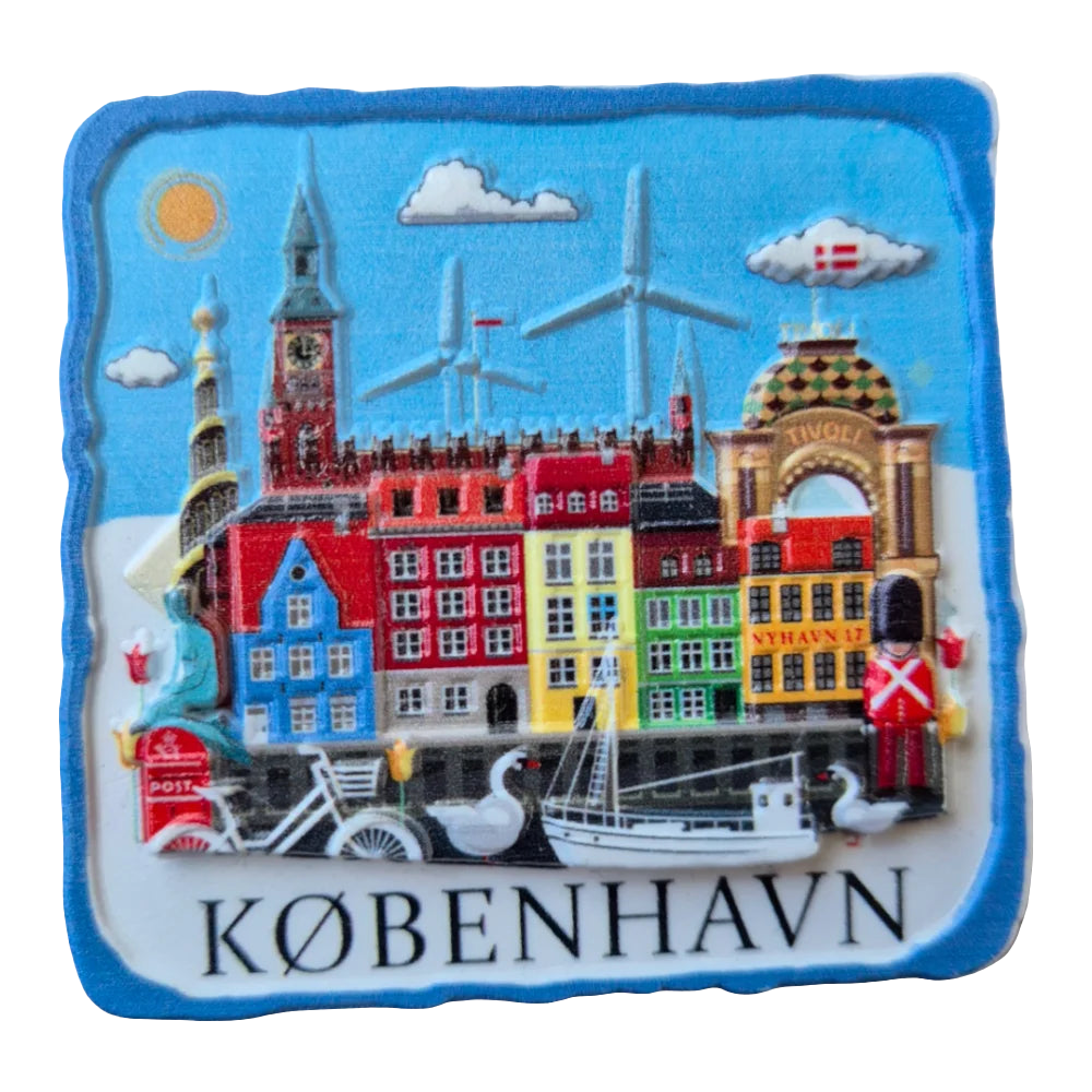 Copenhagen Fridge Magnet - Unique Souvenir by SOUVENIRS SHOP - SOUVENIRS SHOP