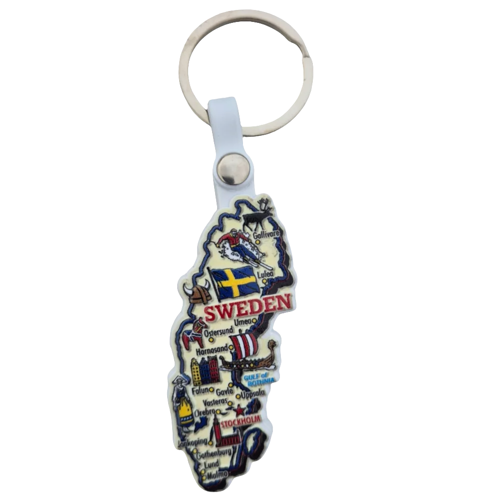 Custom Sweden Map Keychain - Unique Souvenir Gift