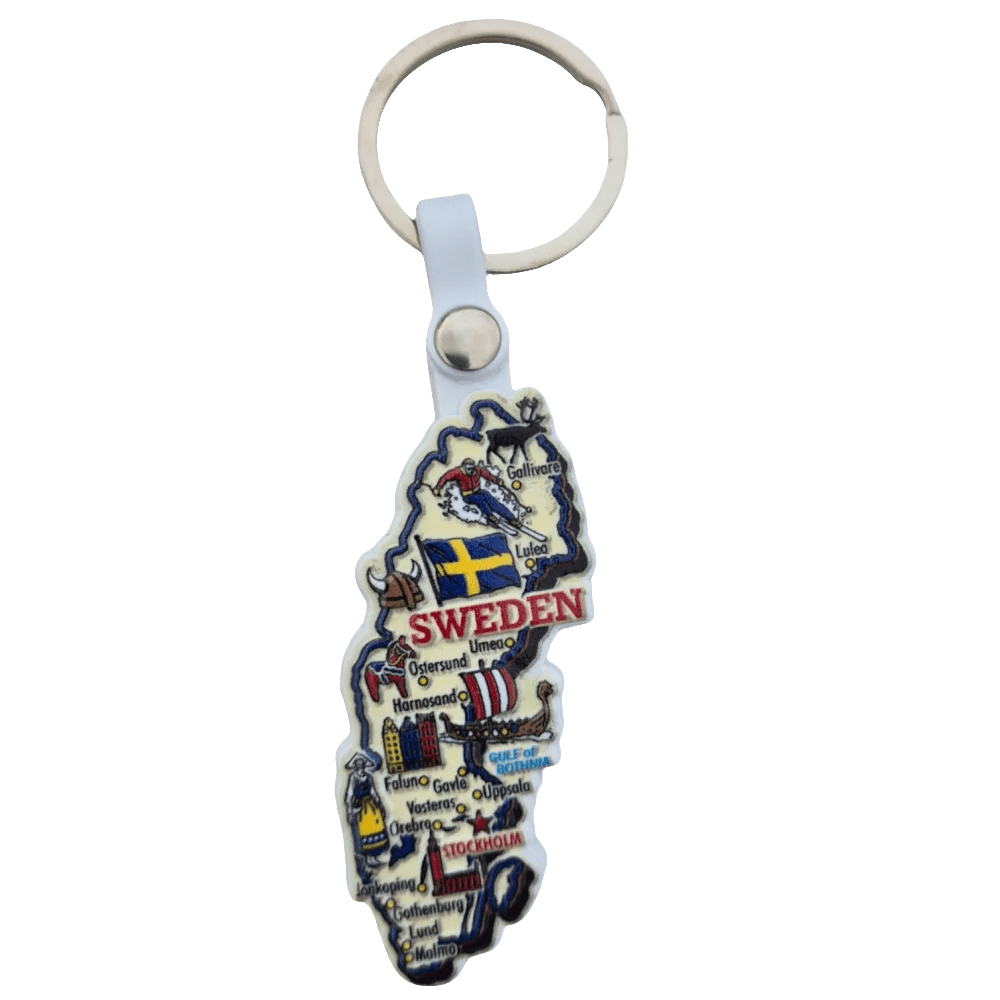 Custom Sweden Map Keychain - Unique Souvenir Gift - SOUVENIRS SHOP