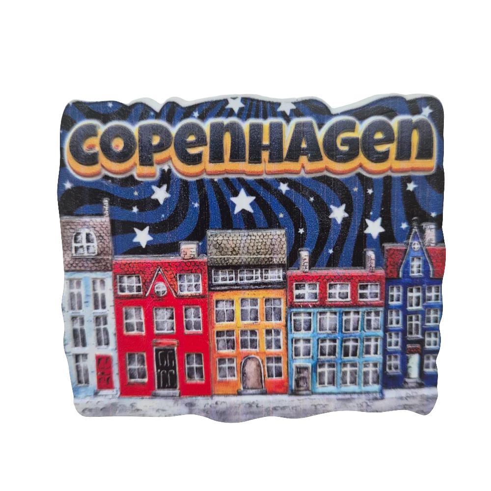 Copenhagen Night Skyline Magnet - Souvenirs Shop Design