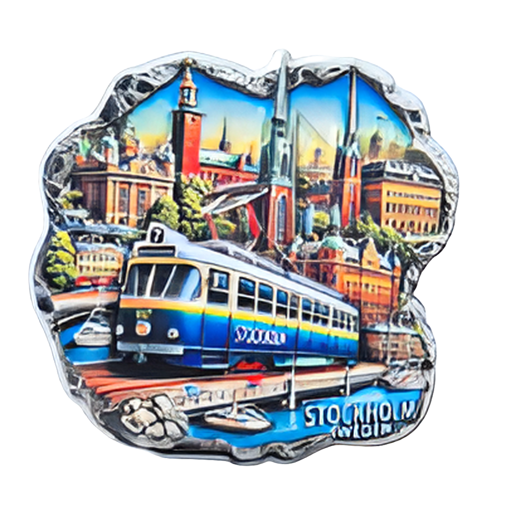 SOUVENIRS SHOP Swedish Souvenir Magnet - Stockholm Design