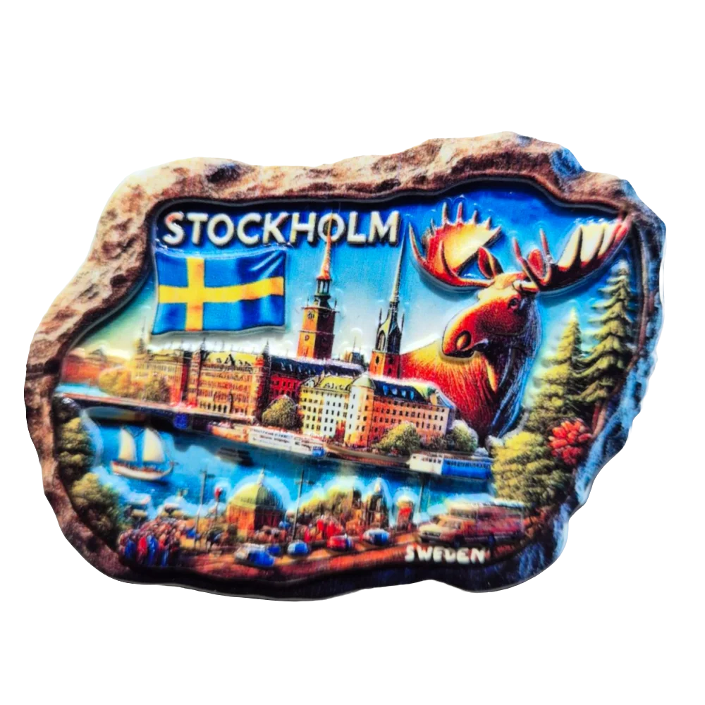 Stockholm Fridge Magnet - Colorful Souvenir from Sweden