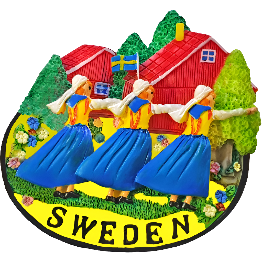Sweden motiv fridge magnet - SOUVENIRS SHOP