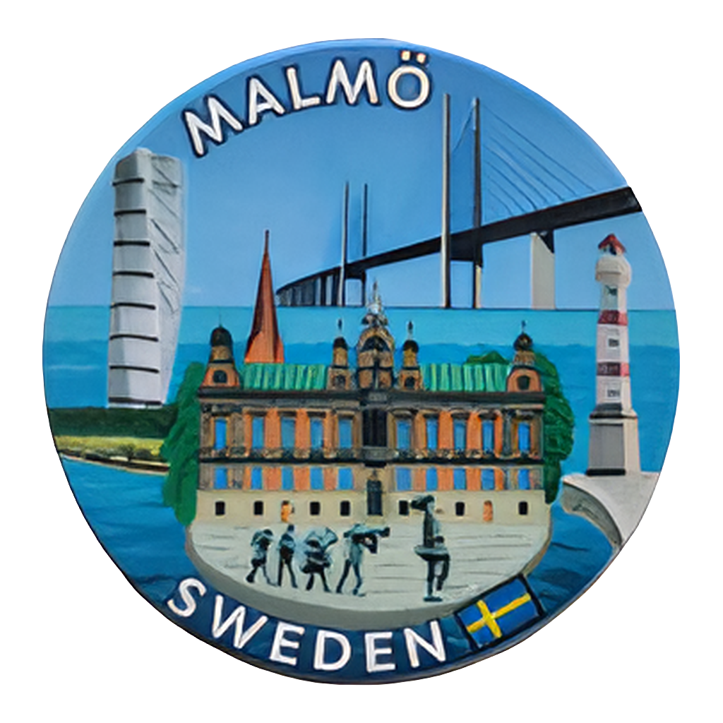 Malmö Skyline Magnet Midi - Souvenirs Shop Edition