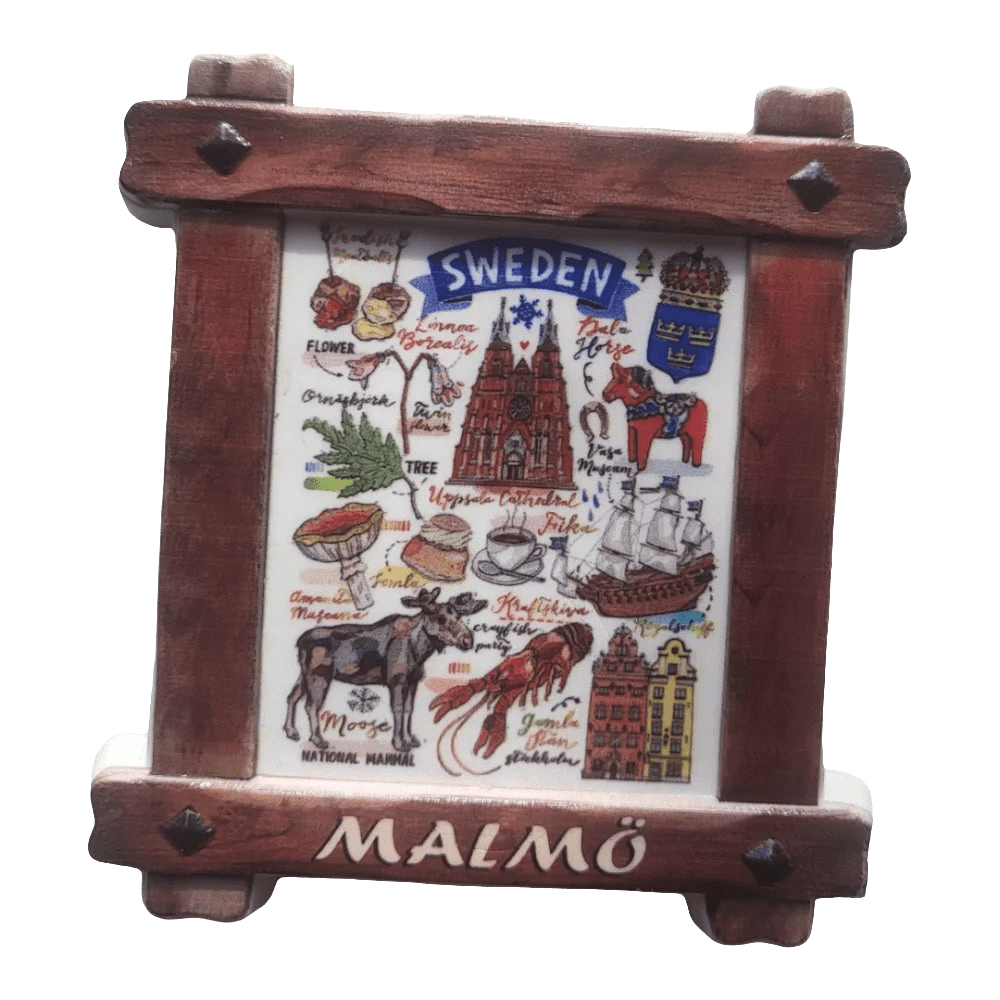 Sweden Fridge Magnet - Malmö Souvenir Decor - SOUVENIRS SHOP