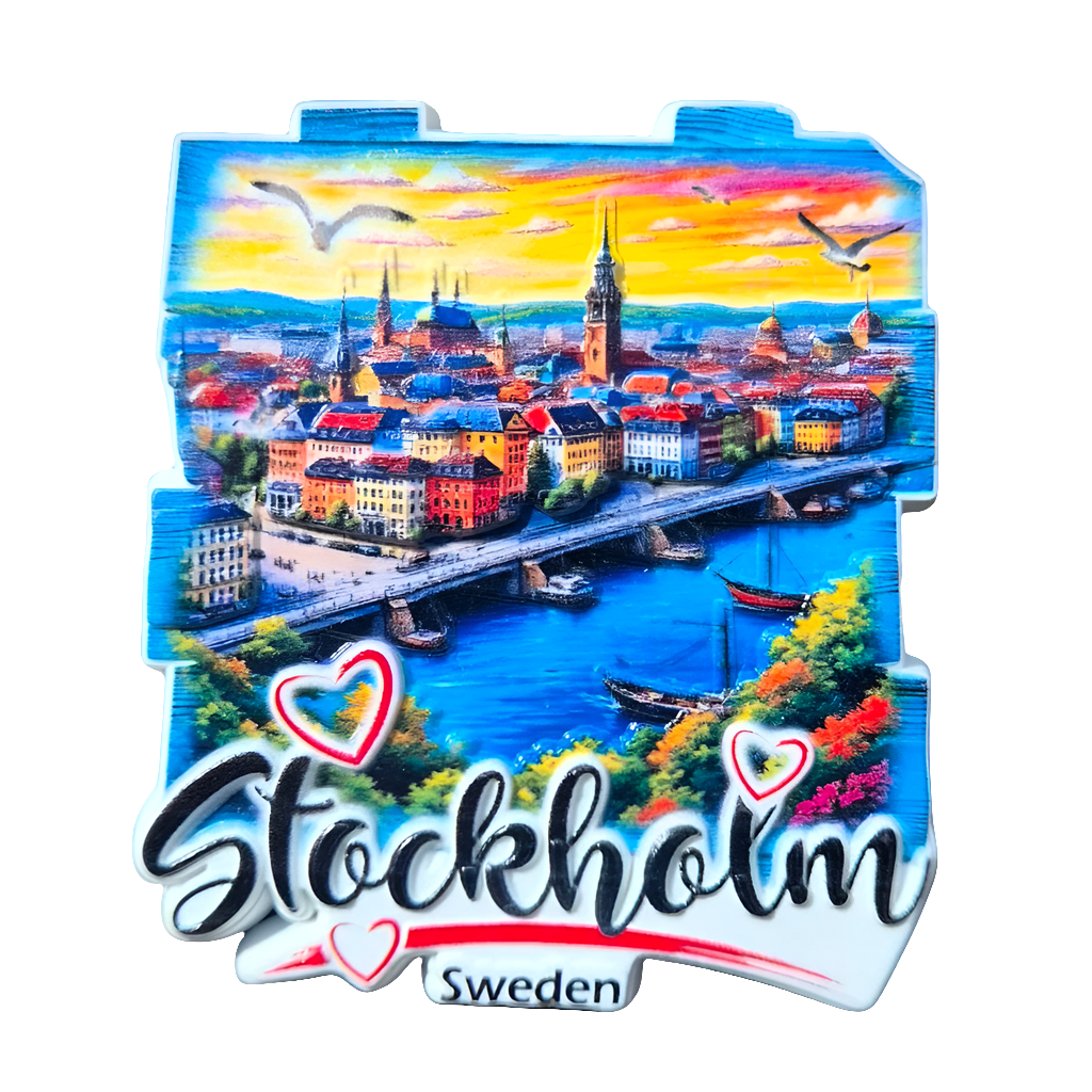 Stockholm Skyline Refrigerator Magnet by Souvenirs Shop