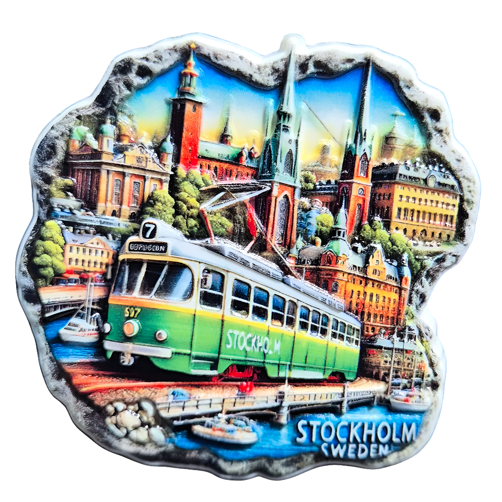Stockholm Fridge Magnet Souvenir - Scenic City Design