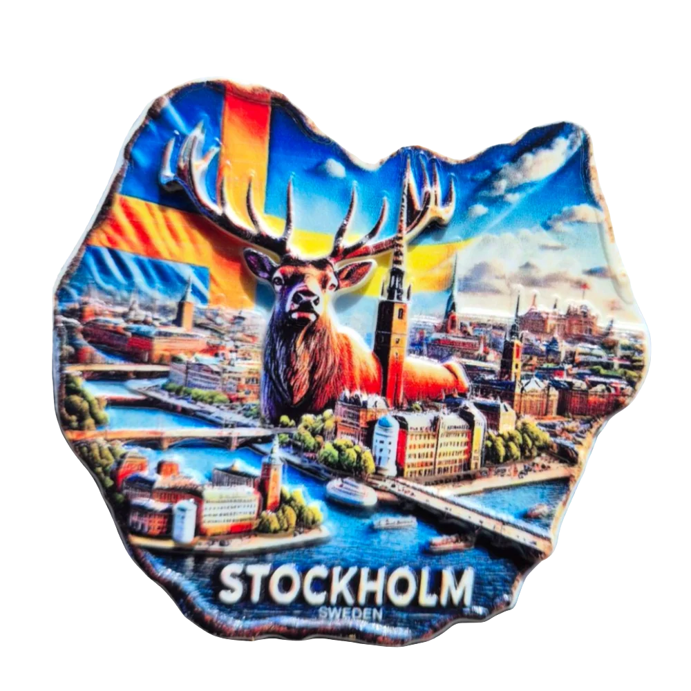 Stockholm Skyline Magnet by Souvenirs Shop