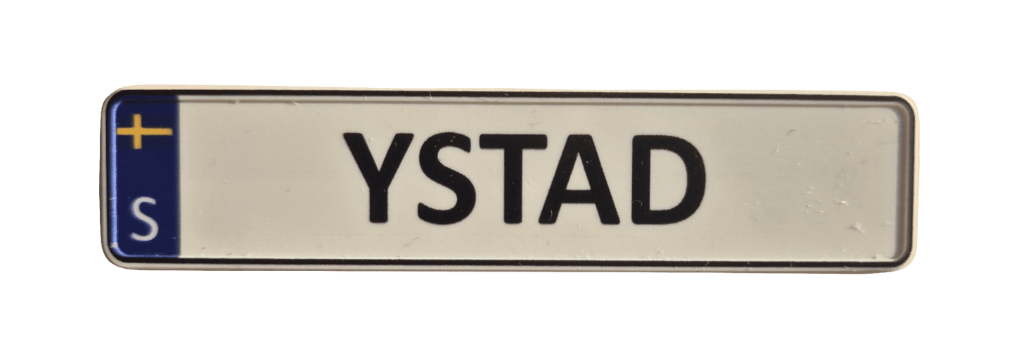 Bil registreringsskylt Ystad