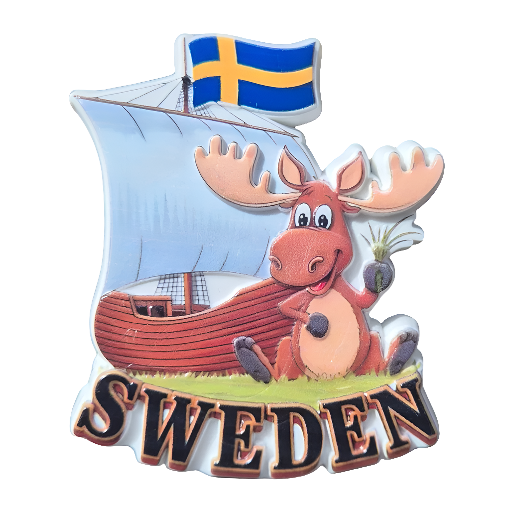 SOUVENIRS SHOP Sweden Moose Magnet for Souvenir Collectors