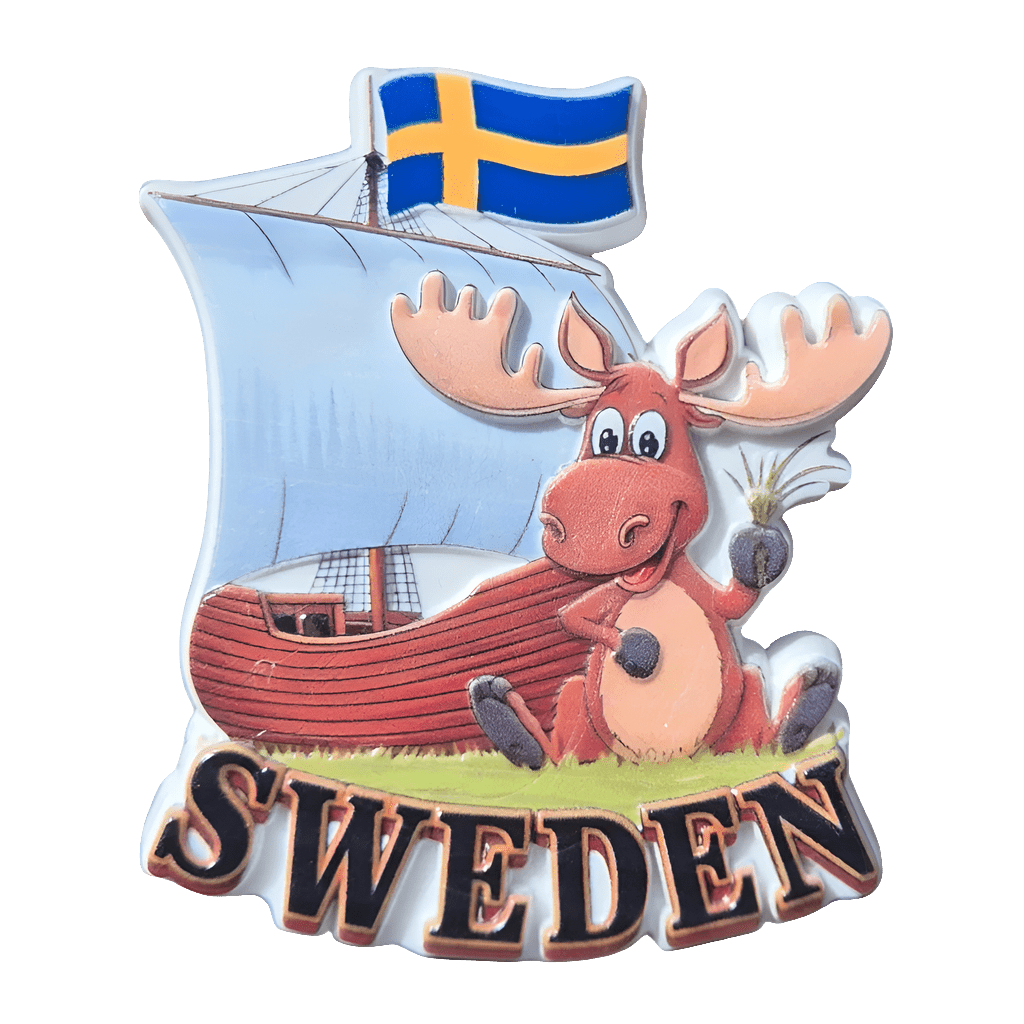 SOUVENIRS SHOP Sweden Moose Magnet for Souvenir Collectors