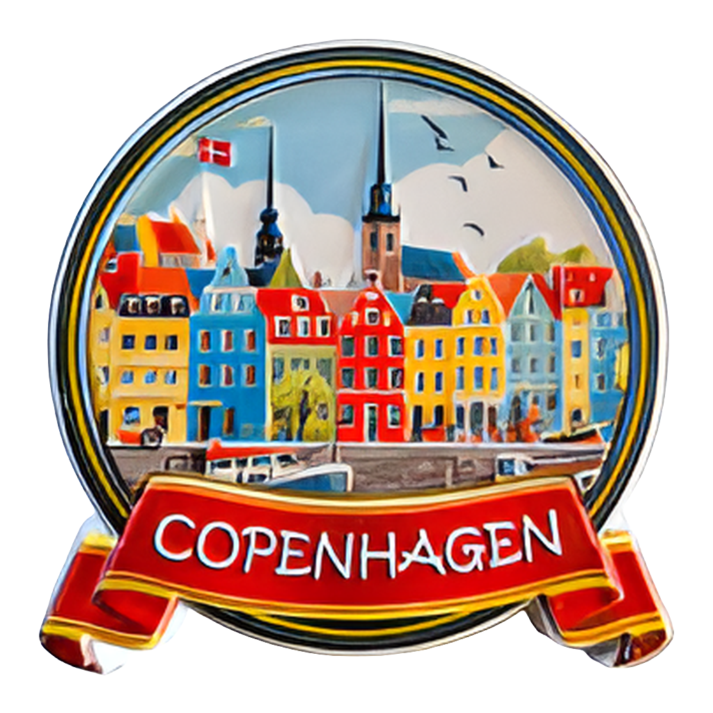 Copenhagen Fridge Magnet - Colorful Souvenir from Denmark