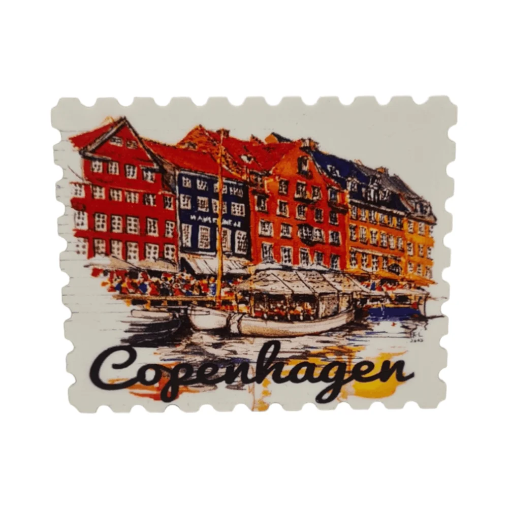 Copenhagen fridge magnet frimarke 2 - SOUVENIRS SHOP