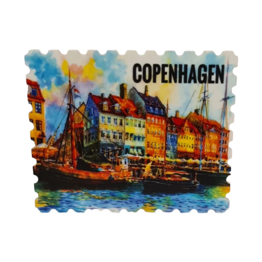 Copenhagen fridge magnet frimarke - SOUVENIRS SHOP