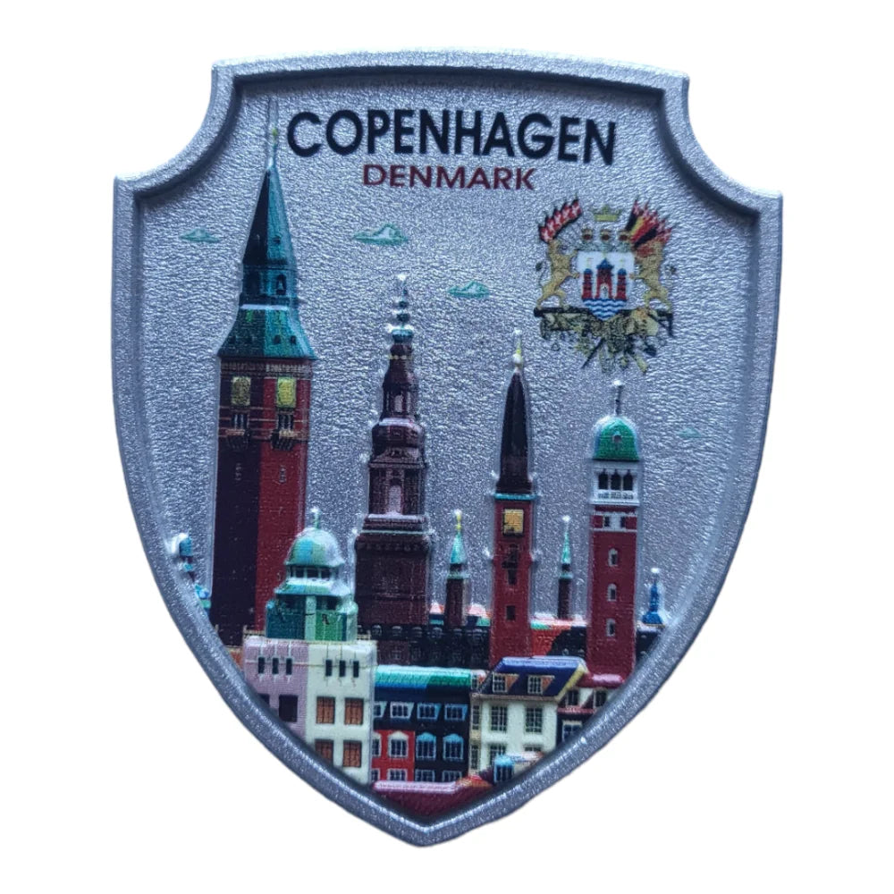 Copenhagen silver fridge magnet - SOUVENIRS SHOP