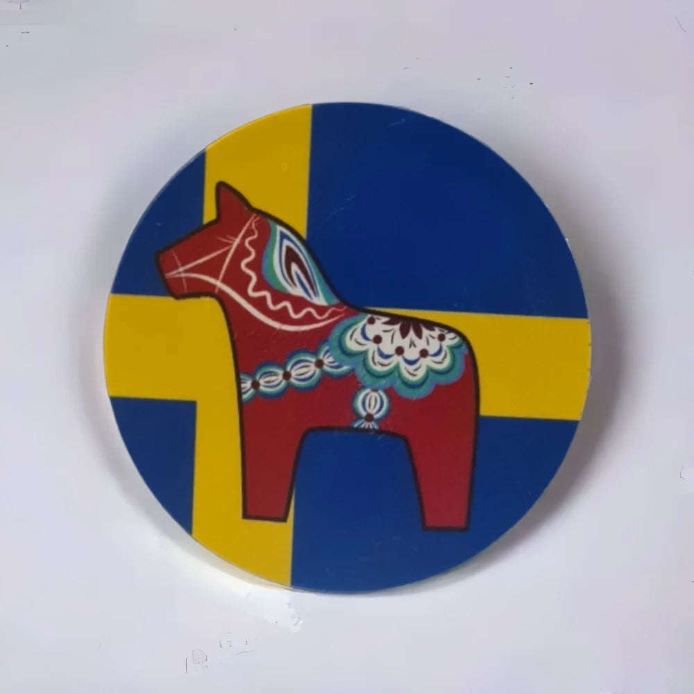 Dalahäst swedish flaga fridge magnet - SOUVENIRS SHOP