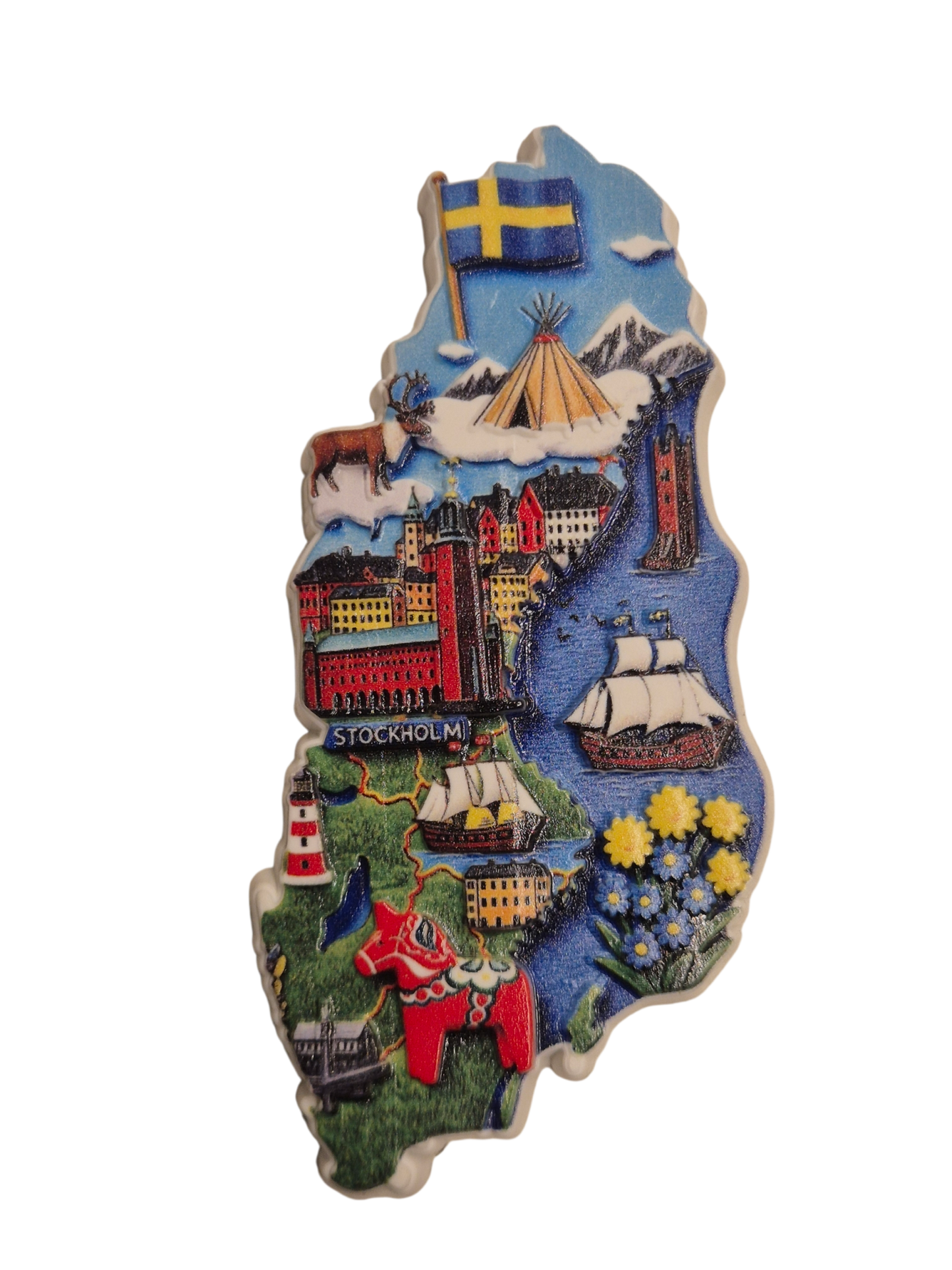 Sverigekarta illustration