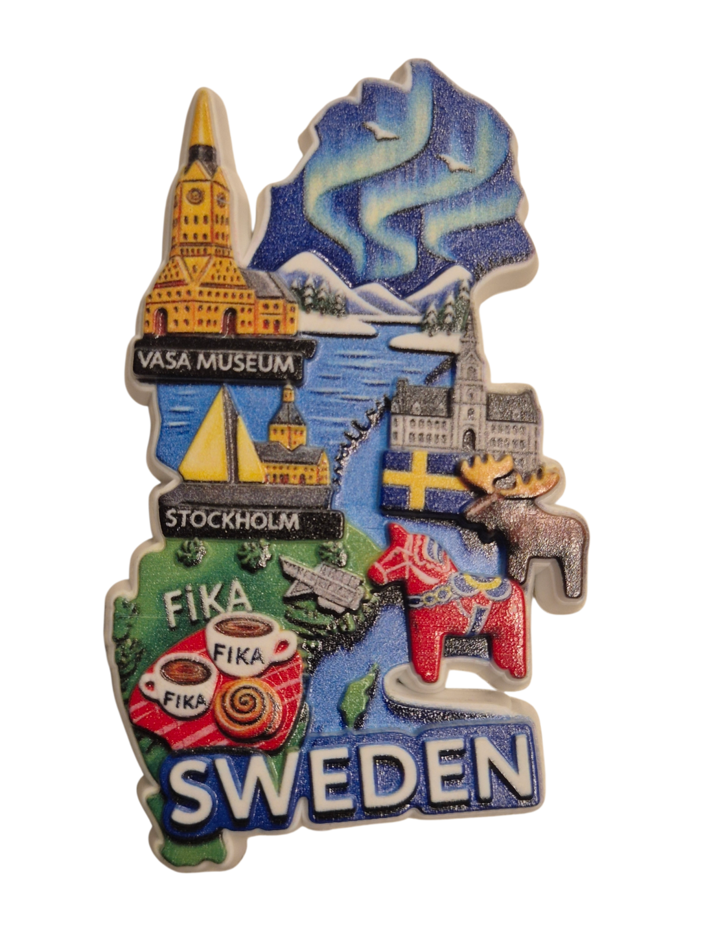 Sverigekarta illustration