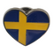 Pin swedish flag heart