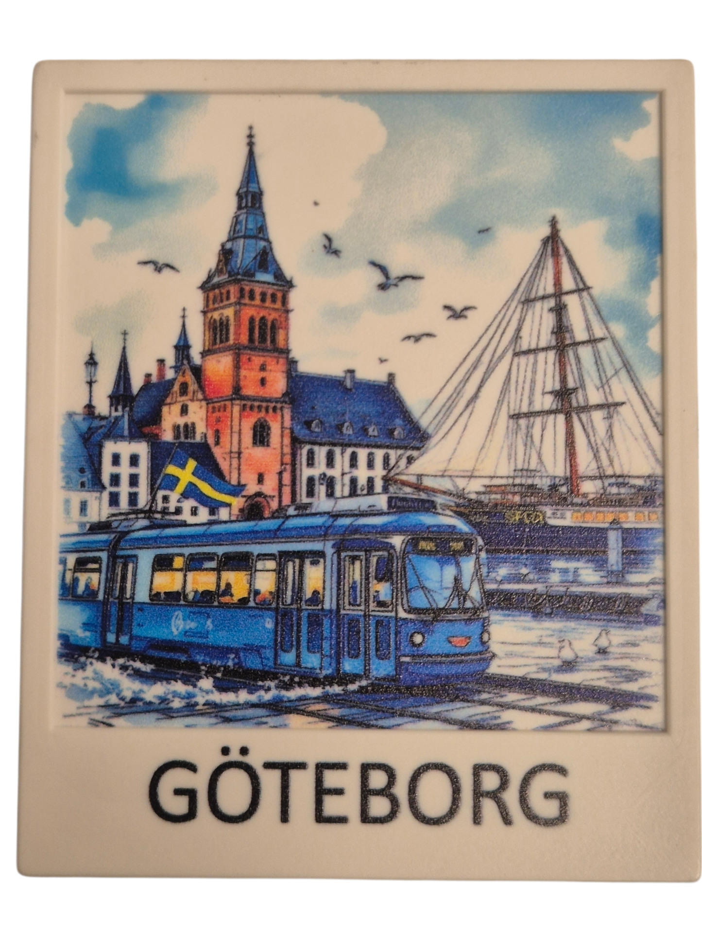 Göteborg fridge magnet polaroid