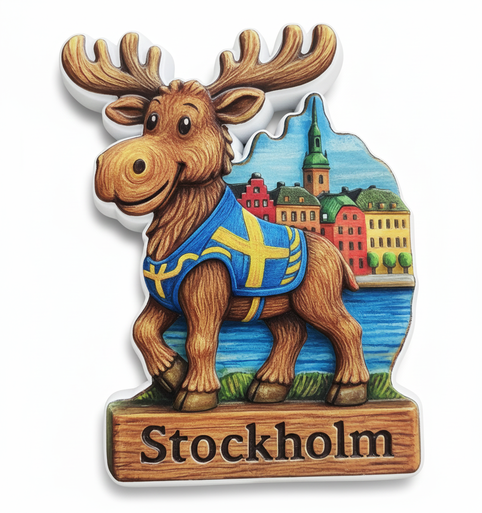 Stockholm panorama fridge magnet