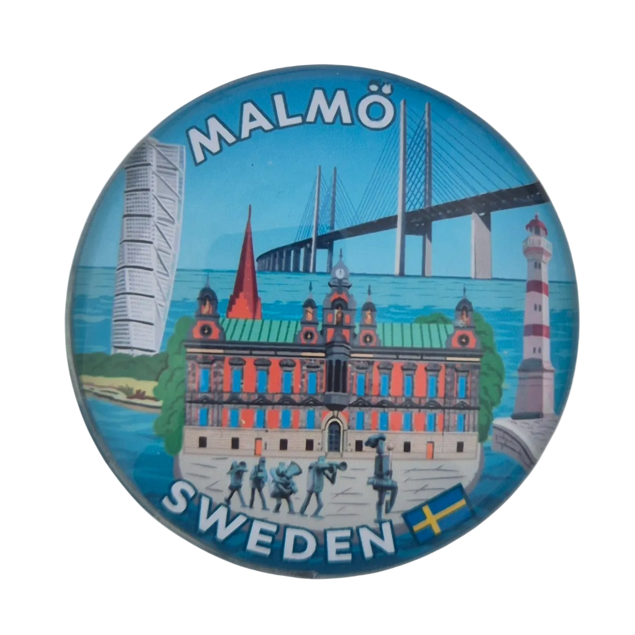 Malmö glas fridge magnet