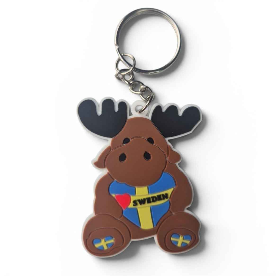 Moose med hjärta nyckelring