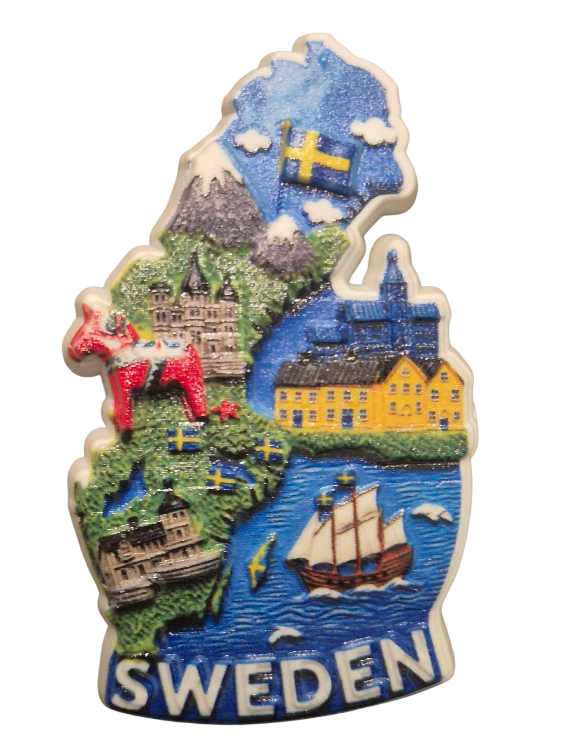 Sweden karta 3d fridge magnet midi