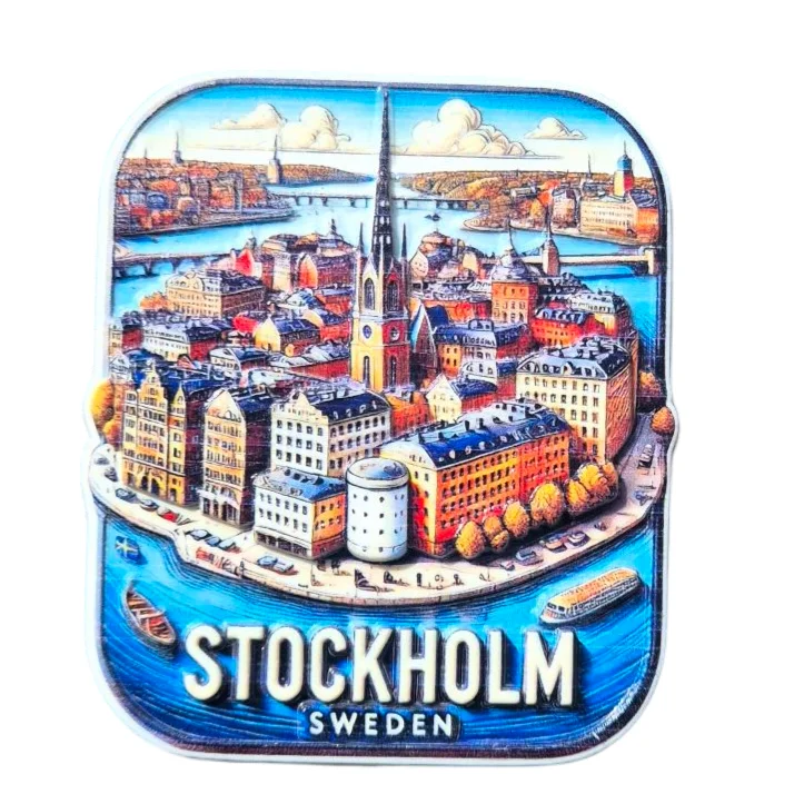 Stockholm Souvenir Magnet - Scenic City View Design - SOUVENIRS SHOP