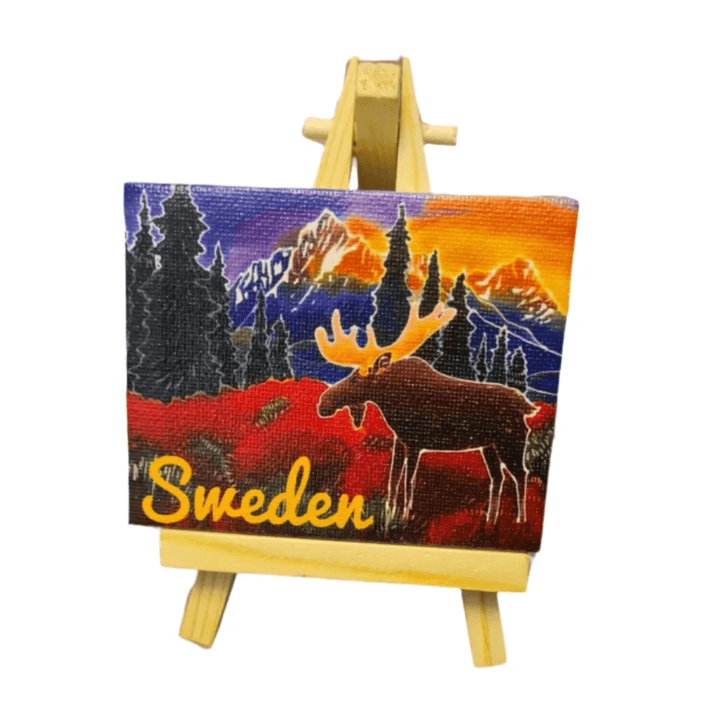 Customizable Sweden Moose Canvas Art - Souvenirs Shop