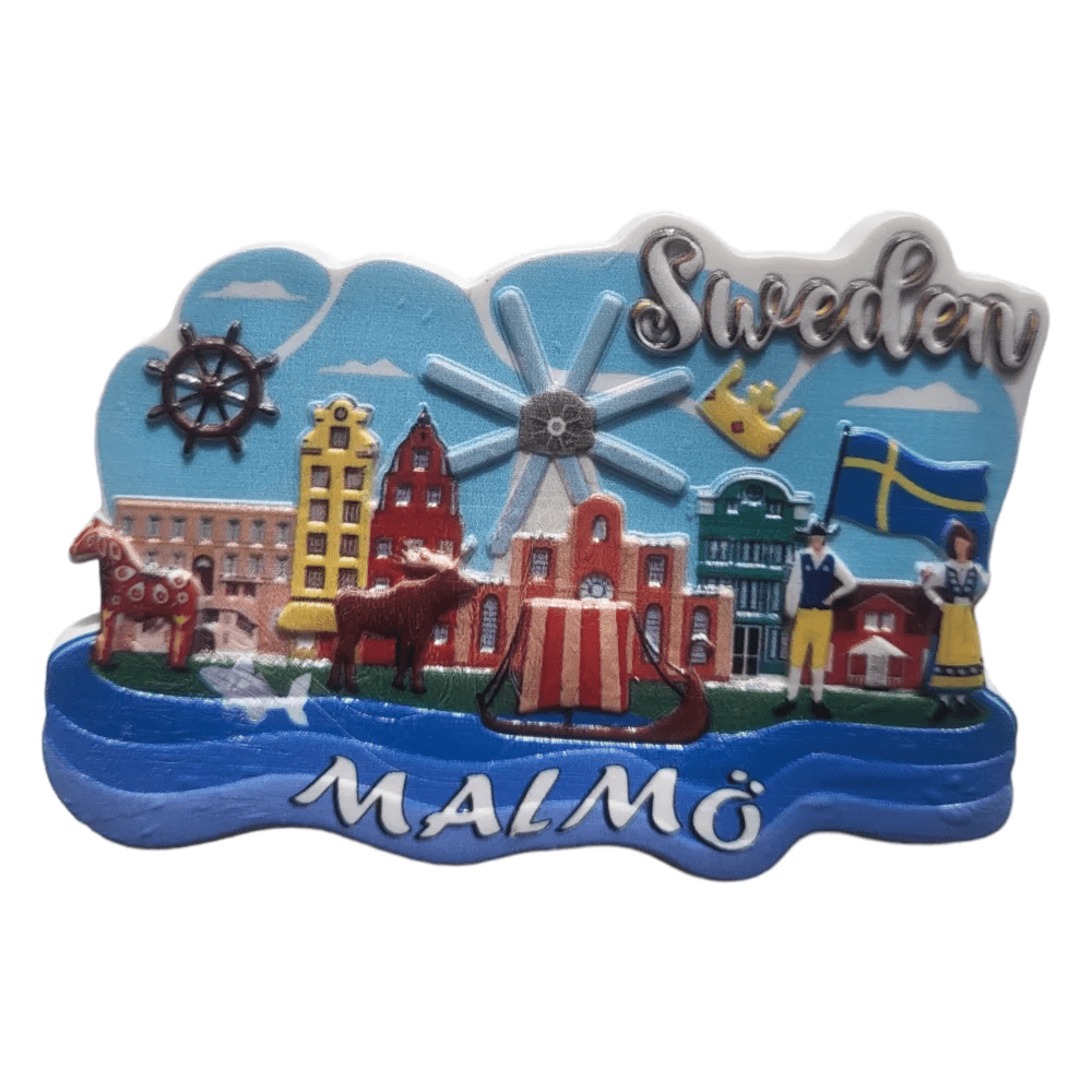 Swedish Fridge Magnets - Malmö Souvenir Design - SOUVENIRS SHOP
