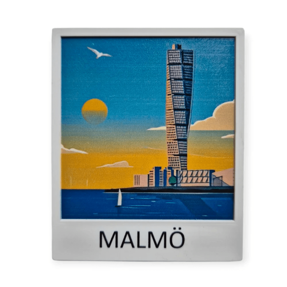Turning Torso Polaroid Fridge Magnet by SOUVENIRS SHOP - SOUVENIRS SHOP