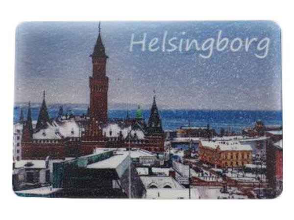 Helsingborg vinter fridge magnet