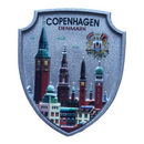 Copenhagen silver fridge magnet