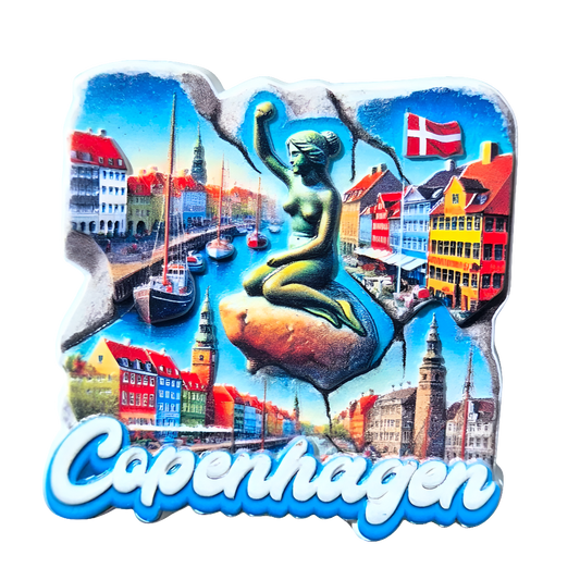Copenhagen Fridge Magnet - Scenic Denmark Souvenir