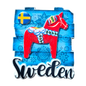 Sweden kylskåp magnet midi