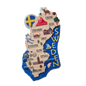 Sweden Map Souvenir Fridge Magnet by SOUVENIRS SHOP