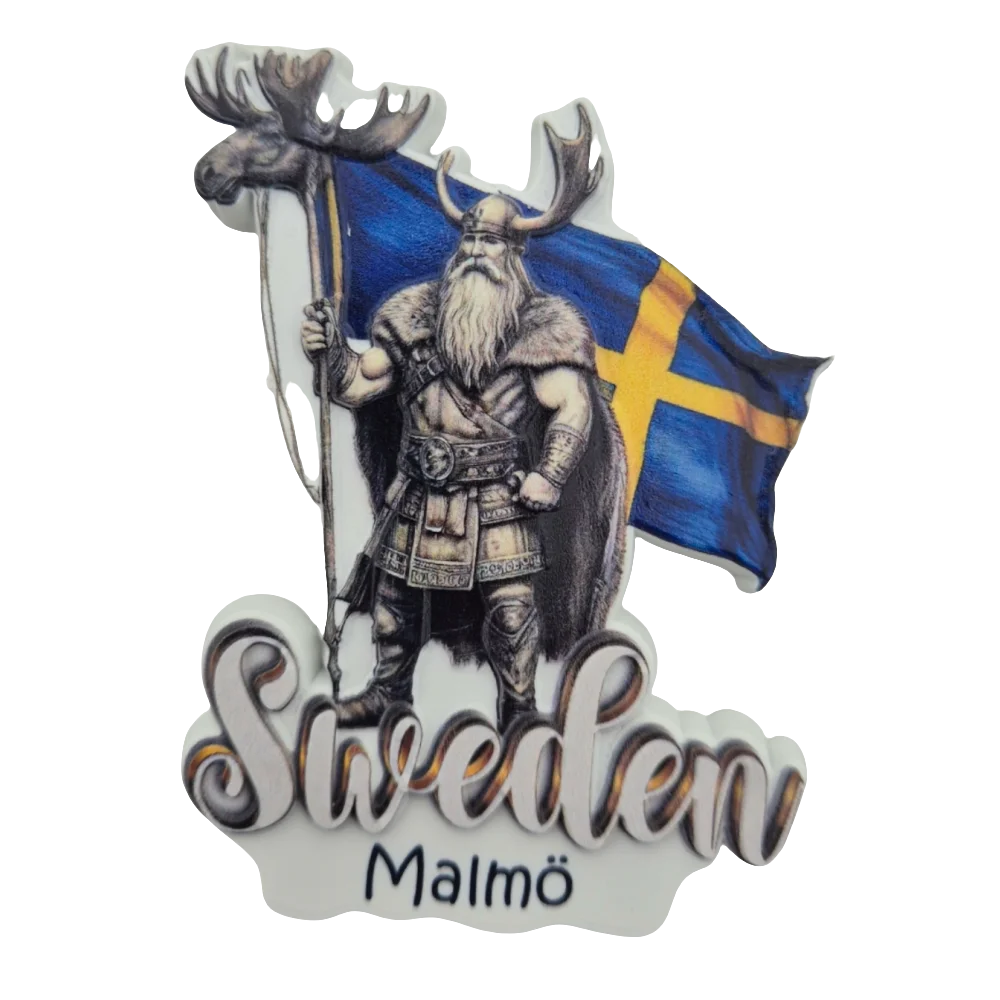 SOUVENIRS SHOP Nordic Souvenirs Sweden Fridge Magnet