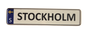 Bil registreringsskylt Stockholm