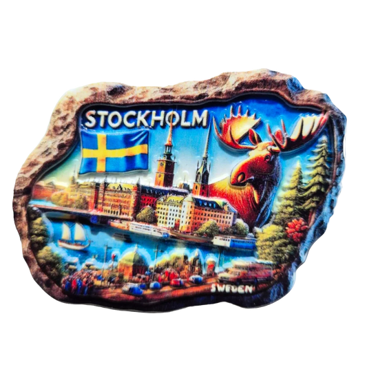 Stockholm Fridge Magnet - Colorful Souvenir from Sweden