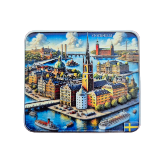 Stockholm panorama fridge magnet