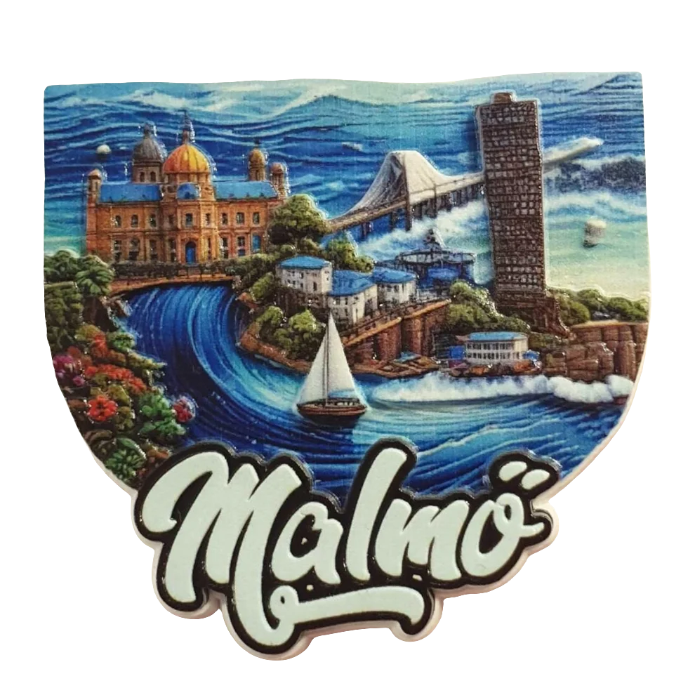 3D Fridge Magnet Malmö - Unique Souvenir from Sweden