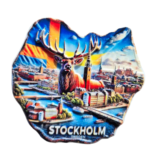 Stockholm Skyline Magnet by Souvenirs Shop