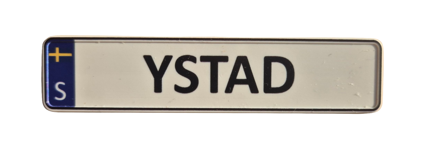 Bil registreringsskylt Ystad