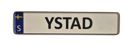 Bil registreringsskylt Ystad