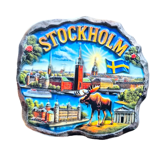 Colorful Stockholm Fridge Magnet from Souvenirs Shop