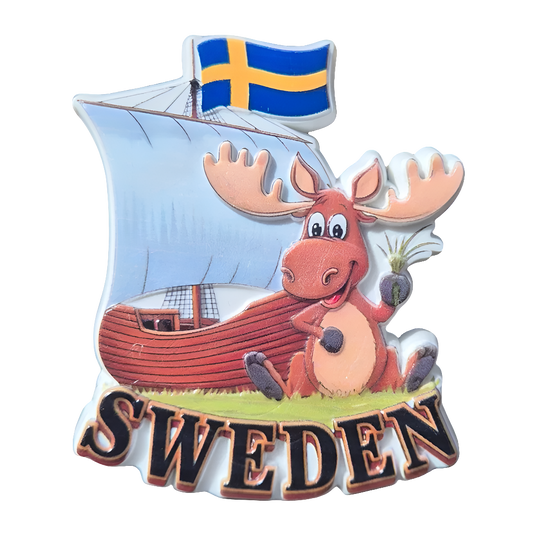 SOUVENIRS SHOP Sweden Moose Magnet for Souvenir Collectors