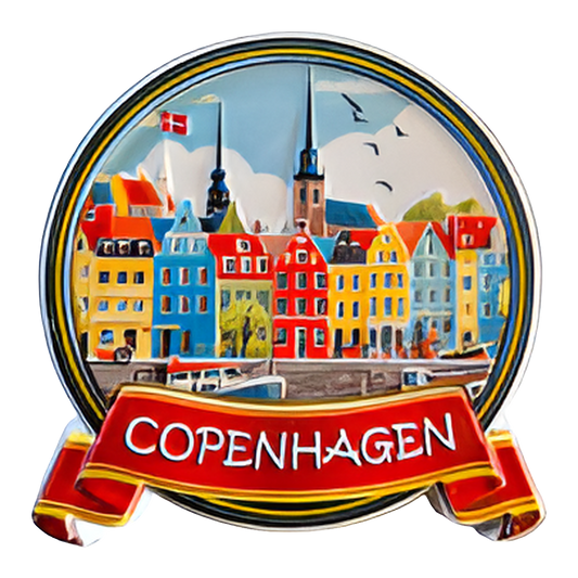 Copenhagen Fridge Magnet - Colorful Souvenir from Denmark
